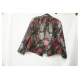 Coldwater Creek Black Red/Grey Floral Blazer. Size 18W