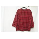 Covington Woman Red/Black Houndstooth Cardigan Blazer. Size 16-18W