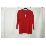 NWT Chaps Size L Red Blouse