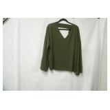 NWT olive green blouse. size M. Three Bird Nest