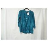 Chicos 3/4 sleeve turquoise blouse. size 1