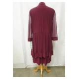 NWT R&M Collection Size 16 Evening Dress. Burgundy/WIne Color with Cover
