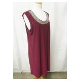 NWT R&M Collection Size 16 Evening Dress. Burgundy/WIne Color with Cover