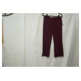 Old Navy Size 10 Pixie Mid Rise Burgundy Slacks