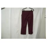 Old Navy Size 10 Pixie Mid Rise Burgundy Slacks