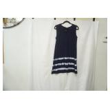 G.H. Bass & Co Size L navy blue tie-dye dress
