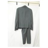 Calvin Klein Size Dark Grey Blazer (sz 14) & Dress Pants (sz 12) (pants suit)