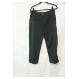 Lands End Size L (14-16) Black Capri Yoga Pants