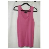 asos design size 10 ribbed knit pink tank