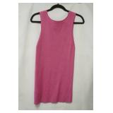 asos design size 10 ribbed knit pink tank