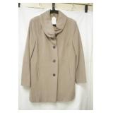 Tan wool coat  size L?