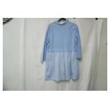 NWT English Factory L dress  blue with stripes