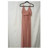 Asos Design spaghetti strap dress blush colored size 10