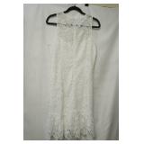 White House Black Market white lace sheath dress size 8