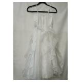 Chic Baby White Tulle Beaded belt dress size 10