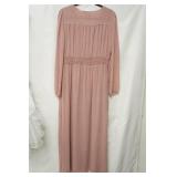 Bar111 smocked waist maxi dress ,pink size large
