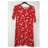 Old Navy red print dress size M