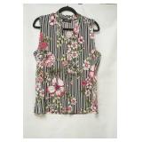 Nine west sleeveless blouse ,floral size L