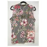 Nine west sleeveless blouse ,floral size L
