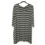 Caralase black striped dress , size ?