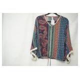 Xhilaration Paisley fringe top size M