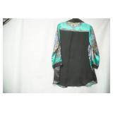 BKE Jacket Black ? green silky fabric size M