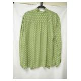 Anne Taylor Green printed blouse size xl