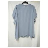 NWT H&M blue pleated blouse size xxl