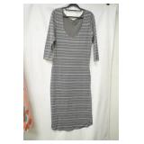 NWT Athleta grey striped dress size m