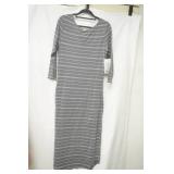 NWT Athleta grey striped dress size m