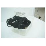 Black Velvet Hangers & Container
