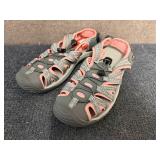 Dannto Grey And Pink Sandals - Size 8.5