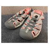 Dannto Grey And Pink Sandals - Size 8.5
