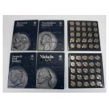 Half Dollar, Quarter, Dime, and Nickel Books Lot