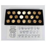 Lot of 5 Boxes Gold Plated State Quarters ($25.00 Face)