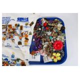 Large Costume Jewelry Lot - Earrings, Brooches, and Pins