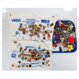 Large Costume Jewelry Lot - Earrings, Brooches, and Pins