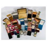 Lot of 30+ Vintage Empty Jewelry Display Boxes - Various Sizes & Brands