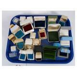 Lot of 20 Vintage Empty Jewelry Display Boxes - Various Sizes & Brands