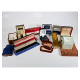 Lot of 10+ Vintage Empty Jewelry Display Boxes - Various Sizes & Brands