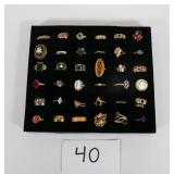 Better Vintage Costume Jewelry Ring Lot of 72