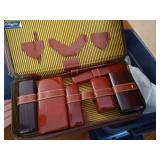 Toiletries, First Aid Supplies, Vintage J.C. Higgins Travel Kit, and White T-Shirts