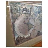 Old World Framed Map Art