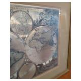 Old World Framed Map Art