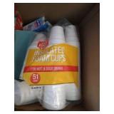 Big Box of Paper Products and Disposable Items - Freezer Paper, Cups, Etc.