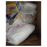 Big Box of Paper Products and Disposable Items - Freezer Paper, Cups, Etc.