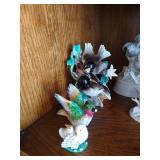 Top Shelf of Bird Figurines