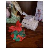 Top Shelf of Bird Figurines