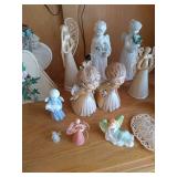 Large Lot of Angel Figurines