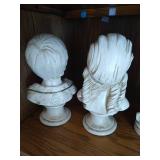 (4) Statues - (2) Boy/Girl Busts and (2) French Provincial